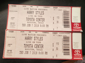 Harry Styles ticket stubs Houston June 7, 2018 Toyota Center