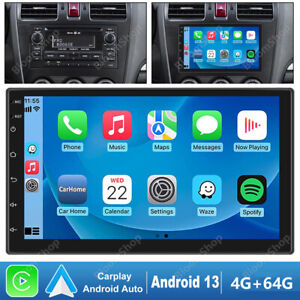 Android 13 Double Din Car Stereo for Apple CarPlay Auto Radio GPS Nav WiFi 64GB (For: 2006 Mazda 6)