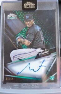 New ListingSixto Sanchez 2021 Topps Chrome Black Green Refractor Rookie Auto RC /99 Marlins