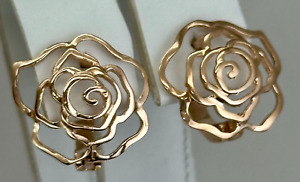 Vintage Original Solid Rose Gold Earrings 