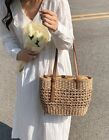Beach Summer Straw Single Shoulder Bag Women Woven Handbag Holiday Tote