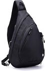 Crossbody Sling Backpack Concealed Carry Water-Proof Backpack Shoulder Bag Black
