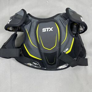 STX Lacrosse Shoulder Chest Arm Pads Stallion 200+ Youth Size Small Black EUC