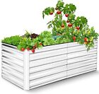 6x3x1Ft Extra-Thick Galvanized Steel Raised Garden Bed w Cover Metal Planter Kit