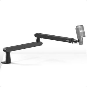 IXTECH Mic Arm Desk Mount, Low Profile Boom Arm,Adjustable Microphone Arm Swivel