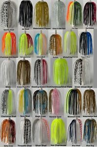 (40 Pack) Umbrella Replacement Jig Skirts - Bass, Walleye Fishing Jig Skirts