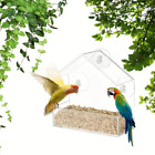 1pc Transparent Outdoor Bird Feeders with Strong Suction Cups Bird Cage Box