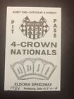 Eldora Speedway Rossburg, OH 1981 USAC 4-Crown Nationals Pit Pass Stub
