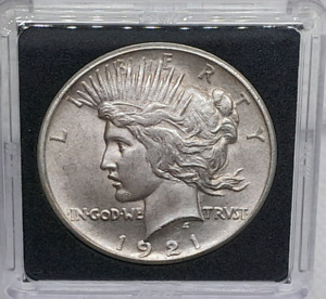 1921 High Relief Peace Silver Dollar - AU Details - Key Date - Nice - NR Auction