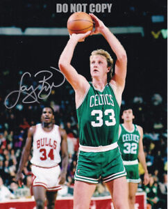 Larry Bird Signed 8X10 Photo Autograph Boston Celtics