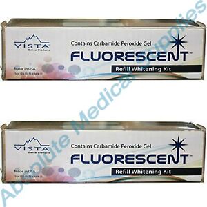 *8-Syringes* Vista Flourescent 16% Carbamide Gel Refill Whitening Kit 504350