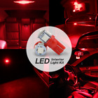 10x T10 W5WB 168ST 194NA Red 5-LED License Plate Interior Dome Map Lights Bulbs