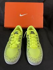 New Nike Free Running Distance Shoes Mens Size 11.5 US Neon Yellow/Black/White