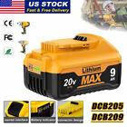 For DeWalt 20V 20 Volt Max XR 9.0AH Lithium Ion Battery DCB206-2 DCB205-2 New