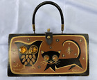 Vintage Enid Collins Box Bag Owl+Pussy Cat Collins of Texas