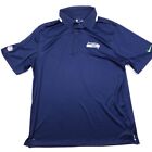 Nike Seattle Seahawks Polo Shirt Mens XL Blue Short Sleeve Dri Fit Onfield Golf