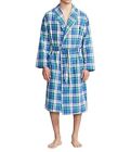 Polo Ralph Lauren Wrap Robe Mens S/M Blue Plaid Lightweight Woven Cotton $80 NWT