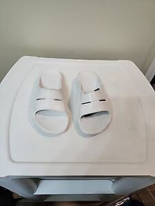 Oofos Ooahh Recovery Comfort Slide Sandals WHITE Womens 7 Mens 5 EU 38