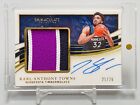 Karl Anthony Towns 2019-20 Panini Immaculate Premium Patch Auto /25 Timberwolves