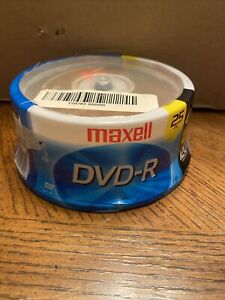BRAND NEW Maxell DVD-R 4.7 GB 25 Pack 8 X 120 Minute Spindle Factory Sealed NIP