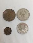 Soviet Union Coins Lot  Kopeks 1, 5, 20, 1 Ruble Russian
