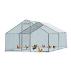 13 x 10 ft Large Metal Chicken Coop, Walk-in Poultry Cage Chicken Hen Run House