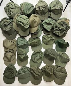 US Army Military Field Cap Hot Vintage LOT Of 90 HATS Vietnam Era OG 1960s *READ