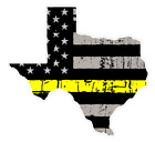 Texas State (E2) Thin Yellow Line Dispatch Vinyl Decal Sticker Car/Truck Laptop