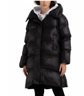 Replay Long Puffer Coat Womens Black Size UK 8 #REF123