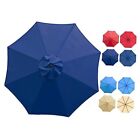 Patio Umbrella 9 ft Replacement Canopy for 8 Rib，Patio 9ft-8 Ribs Navy Blue