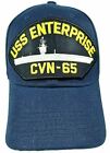 US Navy USS Enterprise CVN-65 Men's Patch Cap Hat Navy Blue Acrylic