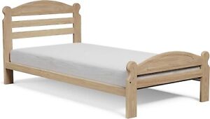 Twin Bed Frame Solid Pine Single Wooden Bed Unfinished Furniture Wooden Bed