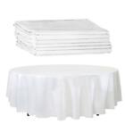 White Paper Table Cloths for Round Tables 82 Inch Octyround Paper 6 Pack