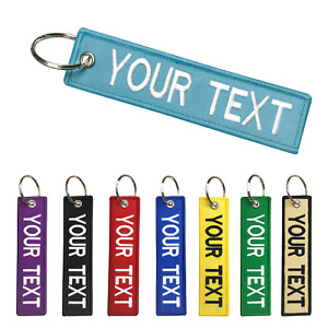 Customized key Chain Tag Motorcycle Outboard Double Sided Embroidered Keychain