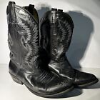 Harley Davidson Black Leather 98422-92VM Cowboy Western Boots Mens Sz 12 M