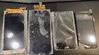 Lot of 4 Various Smartphone  LCDs- For Parts / Cracked