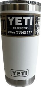 YETI Rambler White 20 oz Tumbler with MagSlider Lid (New/Unused)