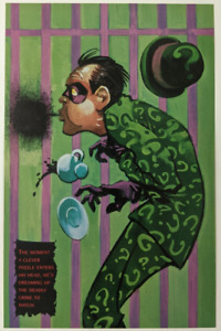 Riddler Two-Face Comic Poster Art PROMO Original Pin-Up Matt Wagner DC