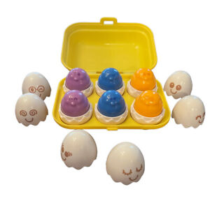 TOMY 1993 Toomies Preschool Shapes Hide & Squeak Eggs Sorter Learning Matching