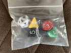 Set of 5 Polyhedral Dice with Fractions as Shown Math Manipulatives