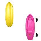 Kids Kayak For Youth Girls 6 ft. Yellow Durable Paddle Included 130 lbs Capacity
