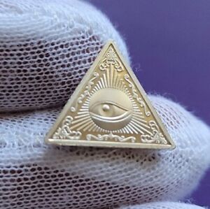 2 Gram .999 Fine Pure SILVER Bar - All Seeing Eye Pyramid, Illuminati, Masonic