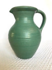 Vintage Studio Pottery Seafoam Green Pitcher Vase 8