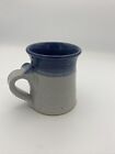 Vintage Hand Thrown Art Pottery Blue Gray Stoneware Coffee Mug