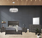 Kings Brand Furniture – Ambroise 5-Piece Queen Size Bedroom Set, Grey/Black