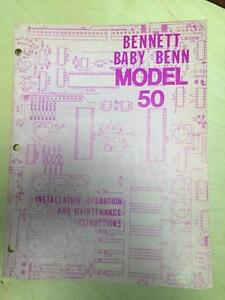 Bennett Pump Co Manual~Baby Benn Model 50 Gas~Installation/Operation/Maintenance