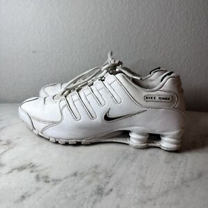 Nike Shox NZ 2015 Men's Size 10.5 Shoes White Leather 501524-106 No Insoles
