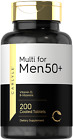Multivitamin for Men 50 Plus | 200 Coated Caplets | Gluten Free | by Carlyle