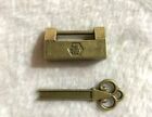 Asian Vintage Small Brass Metal Lock With Key Antique Lucky Gift