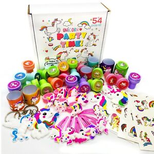 Unicorn Party Favors for Kids Boys Girls - Carnival Prizes Toys Assortment 54PCS